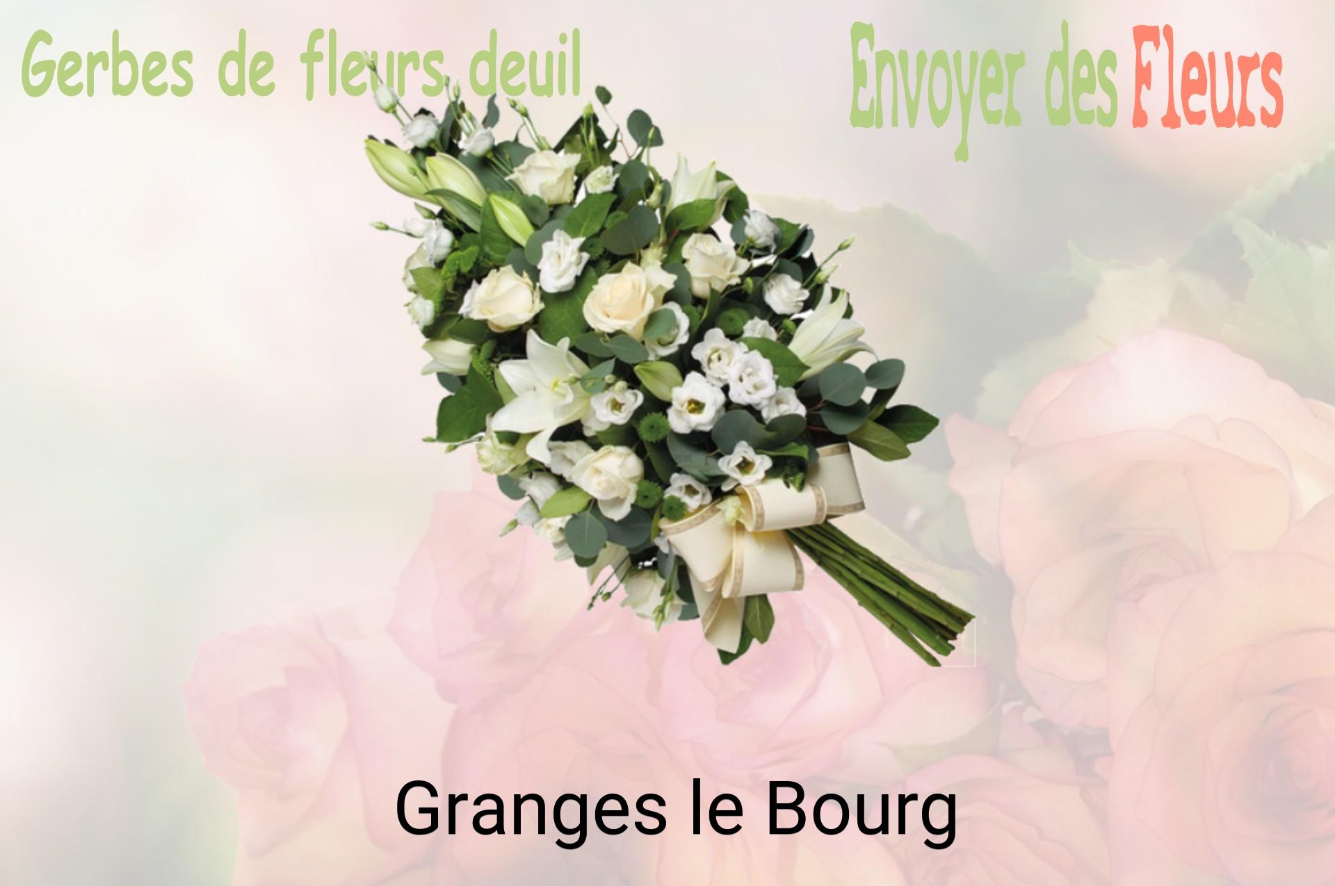 Gerbe de fleurs de deuil livrée à Granges-le-Bourg